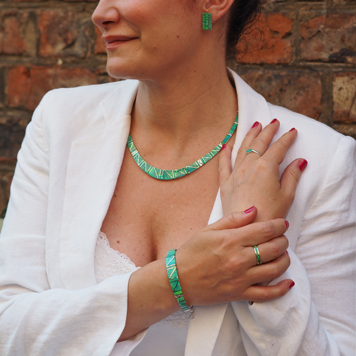 Flinder Nouveau Green Necklace