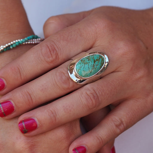 Monet Turquoise Oval L Ring B