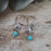 Bloom Rombo Silver & Turquoise Drop Earrings