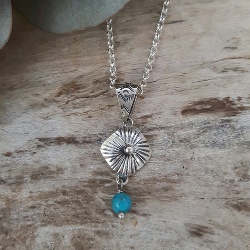 Bloom Rombo Silver & Turquoise Pendant