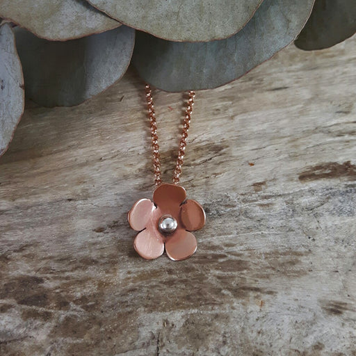 Flora Blossom Copper Flower Pendant