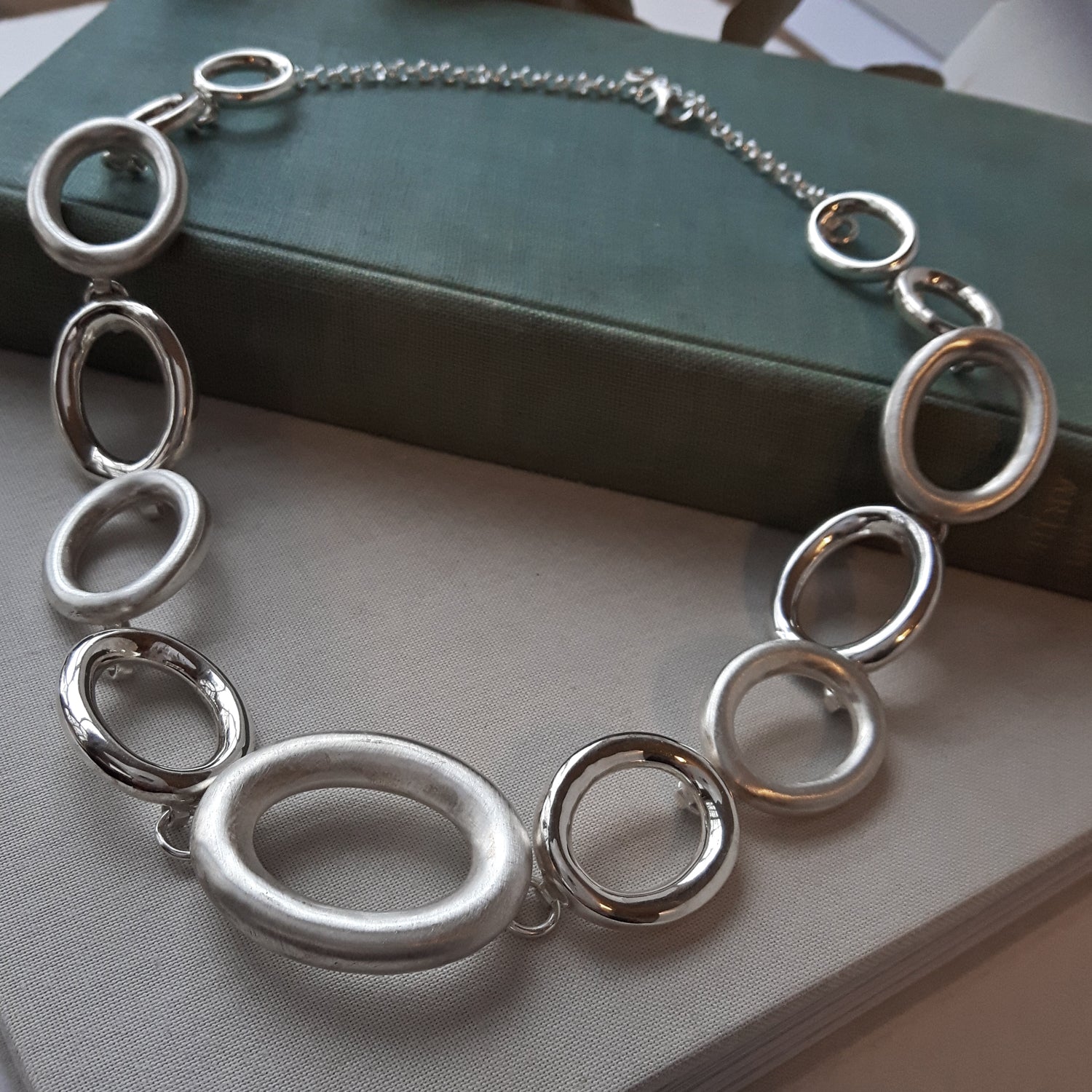 PERFECTLY IMPERFECT Celeste Oval Linked Necklace