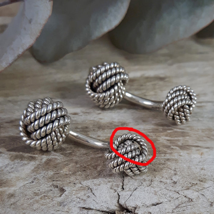 FURTHER REDUCED! PERFECTLY IMPERFECT Celtic Knot Cufflinks