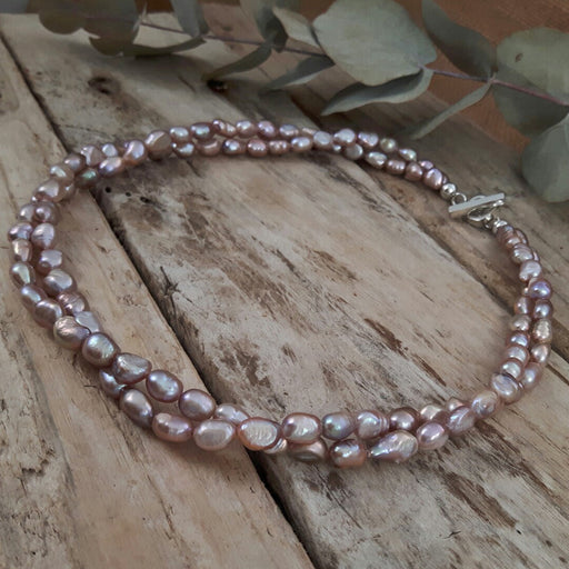 Ella Pink Pearl Necklace