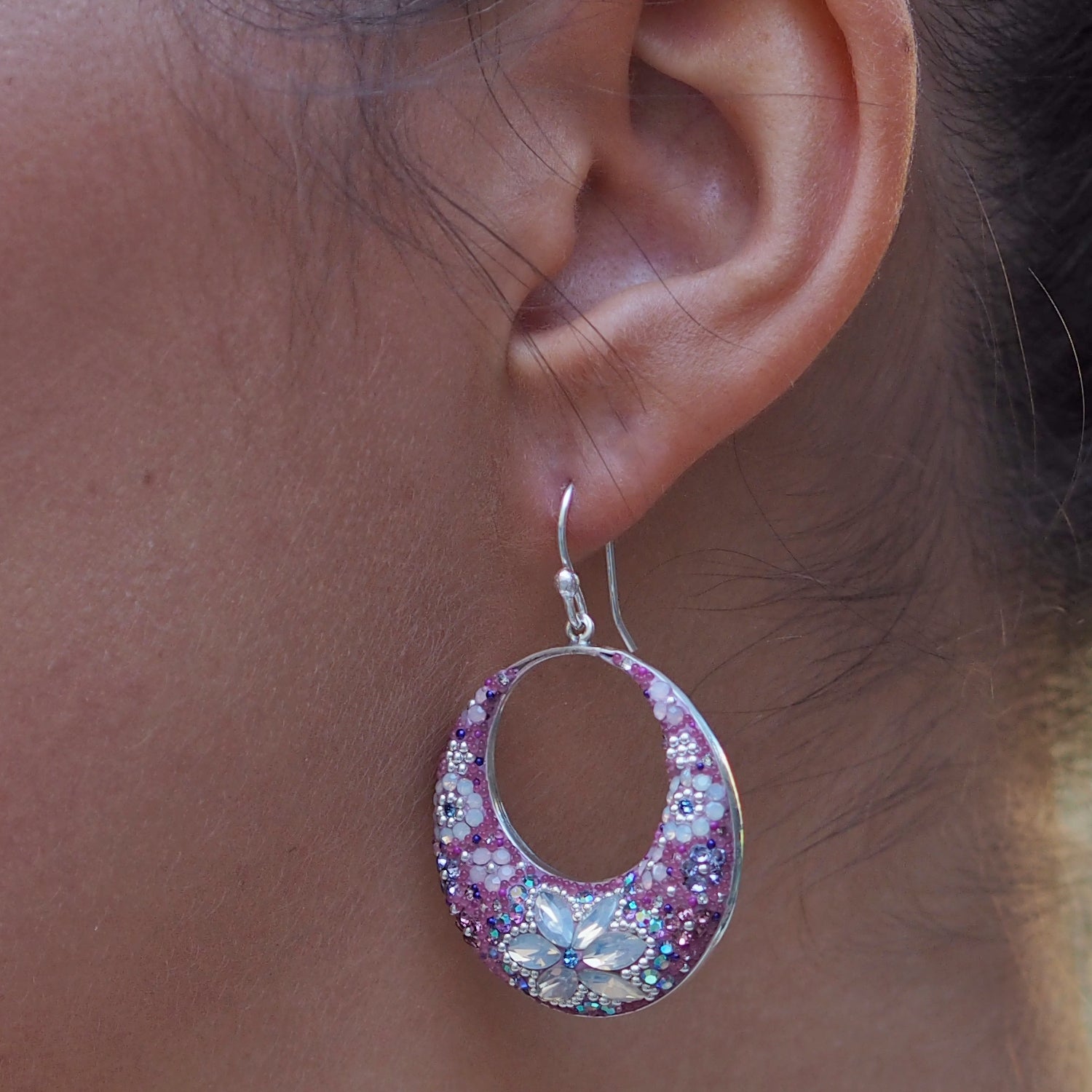 Allegra Lilac Dream Boho Hoop Earrings