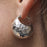 Adore Large Hammered Silver Hoop Earrings