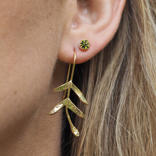 Foresta Gold Mistletoe Drop Earrings