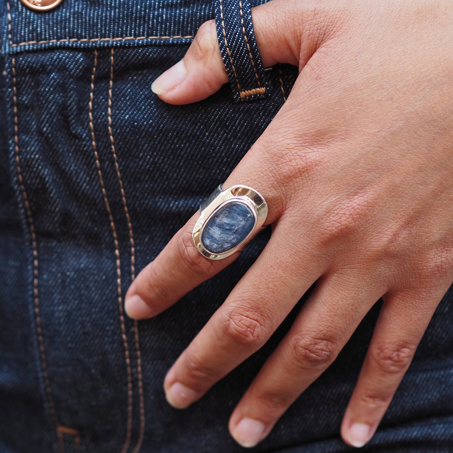 Monet Kyanite Adjustable Rings