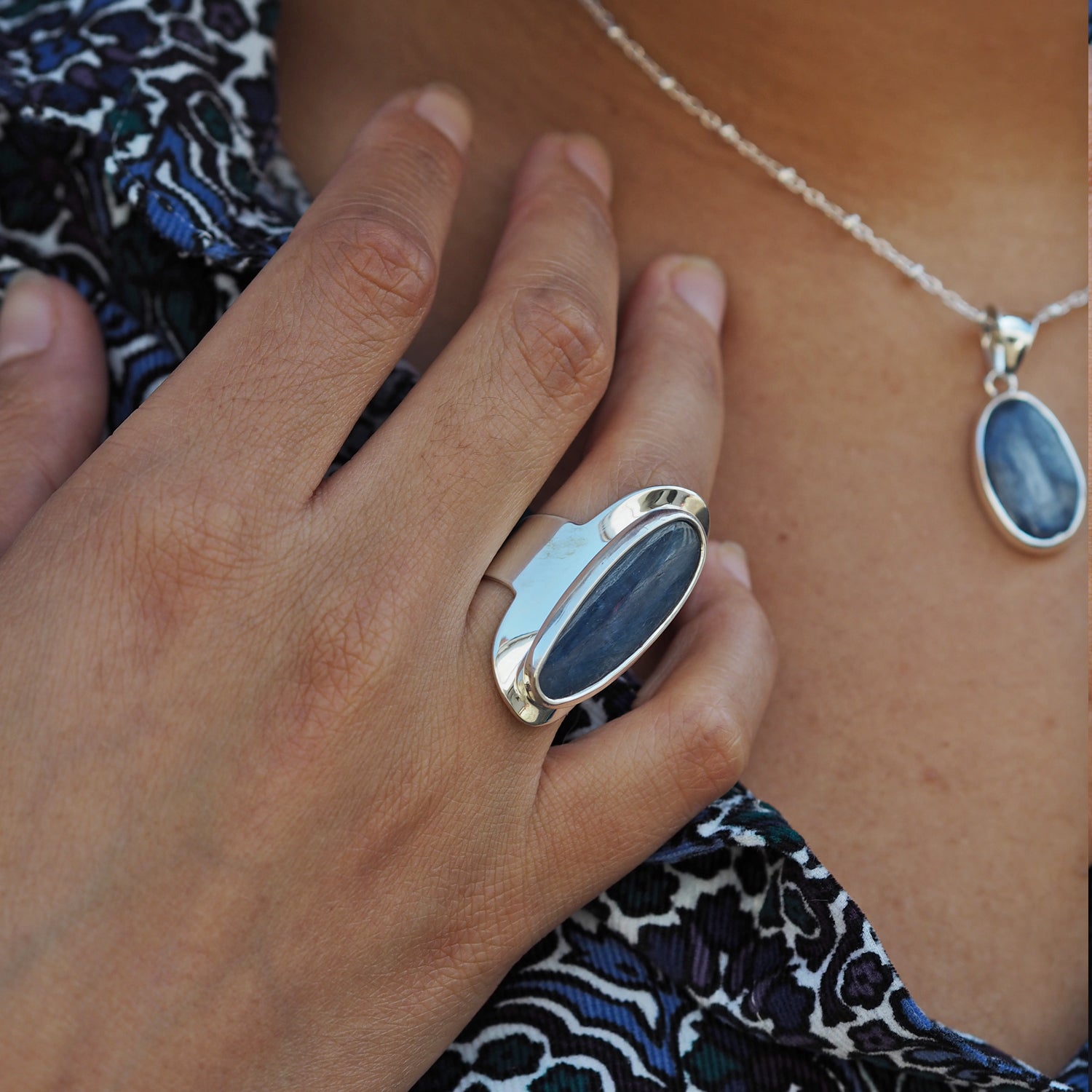Monet Kyanite Adjustable Rings