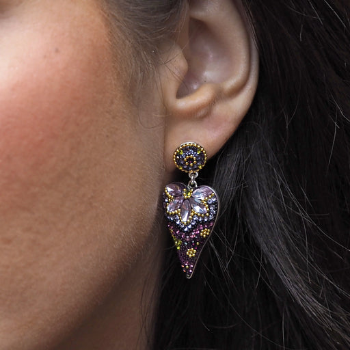 Allegra Tanzanite Dream Heart Double Drop Earrings