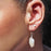 Coin Biwa Pearl Drop Earrings