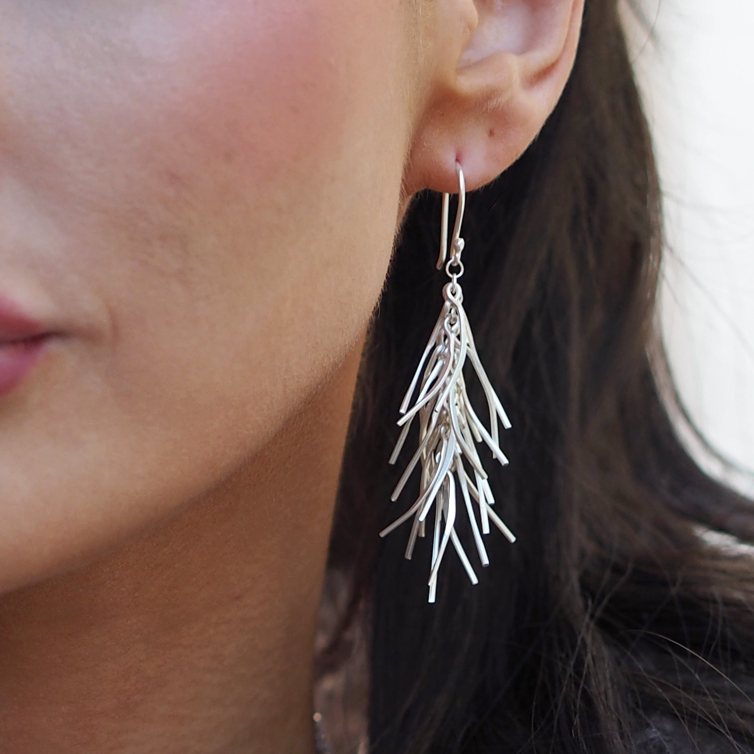 Foresta Rain Silver Drop Earrings