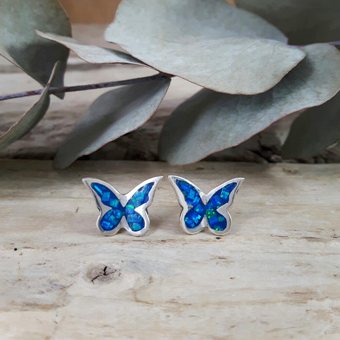 Butterfly Drop Earrings for Women Blue Swarovski Crystal Sterling Silv –  Ginger Lyne Collection