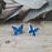 Flinder Butterfly Blue Stud Earrings