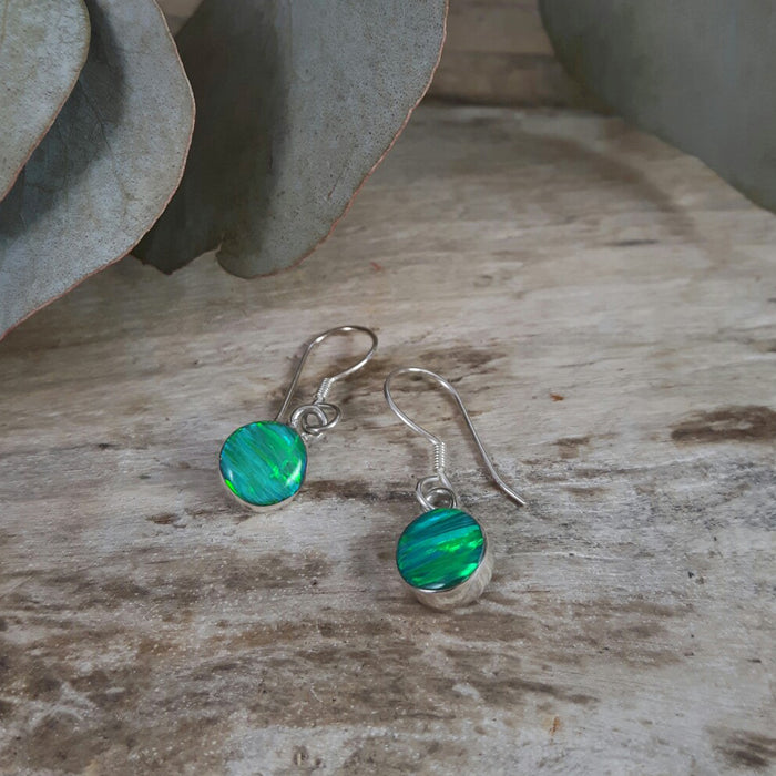 Flinder Green Dotty Drop Earrings