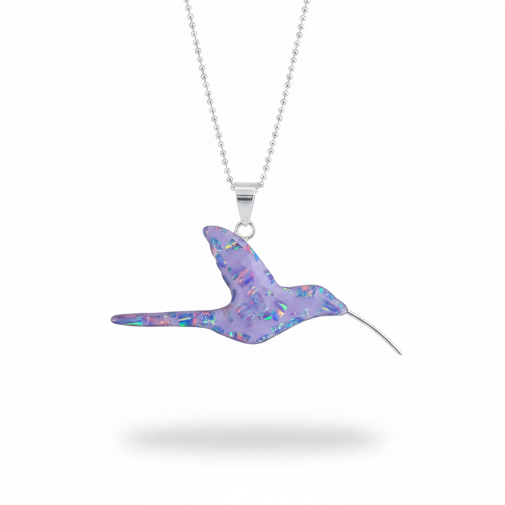 Flinder Lavender Hummingbird Pendant