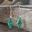 Flinder Green Long Kite Drop Earrings