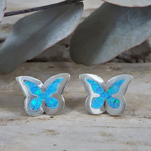 Flinder Butterfly Turquoise Stud Earrings