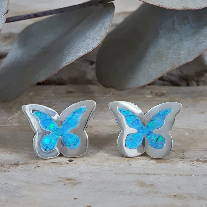 Flinder Butterfly Turquoise Stud Earrings
