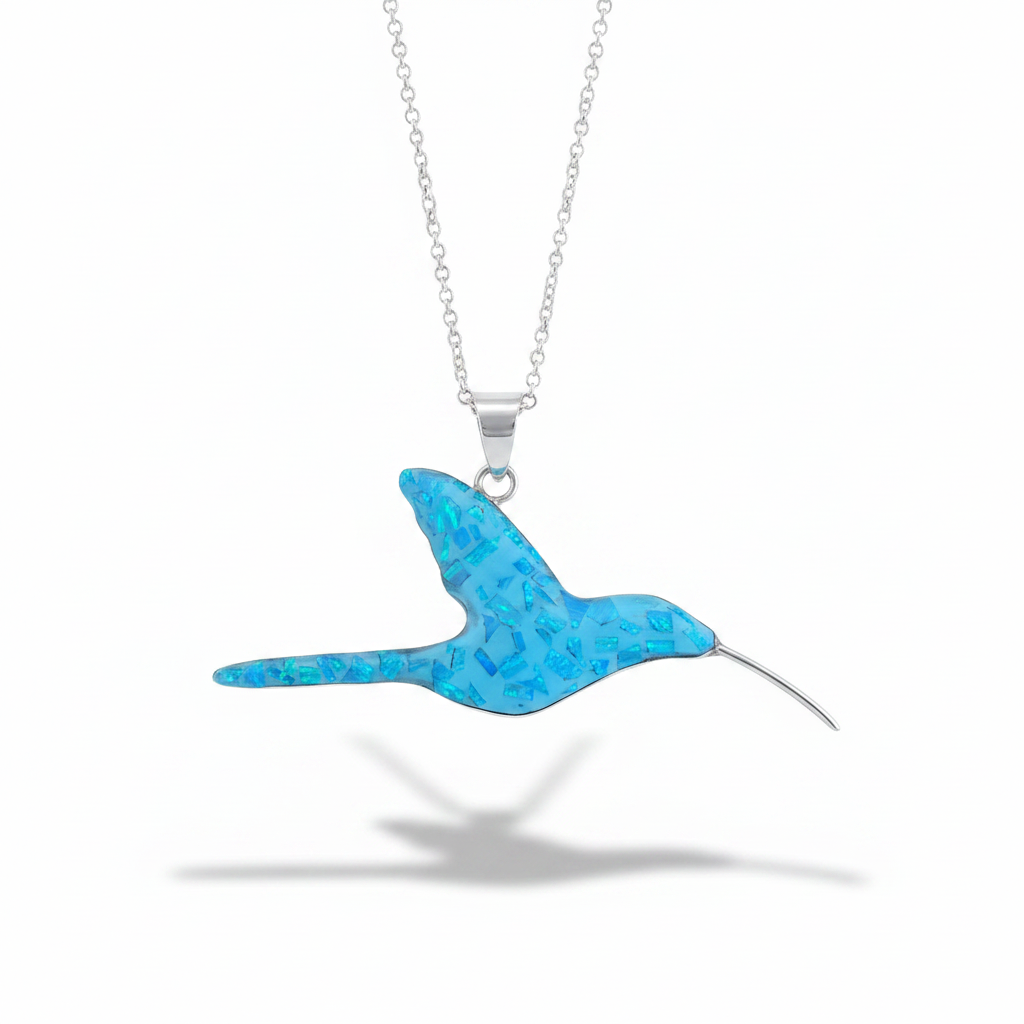 Flinder Turquoise Hummingbird Pendant