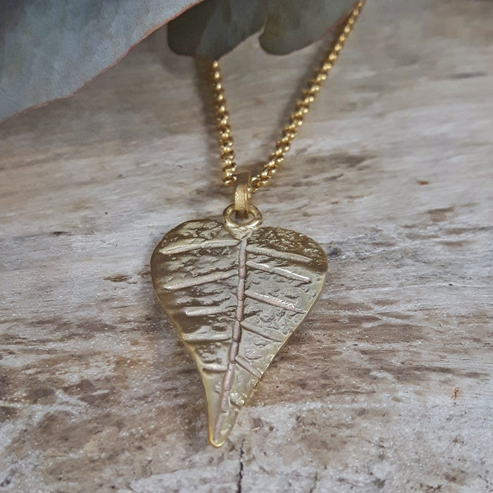 Foresta Gold Heart Leaf Pendant