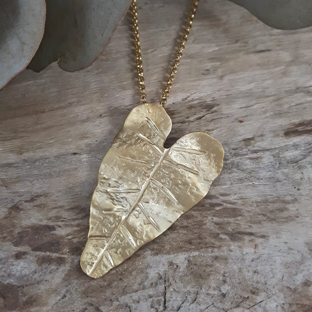 Foresta Gold Taro Leaf Pendant