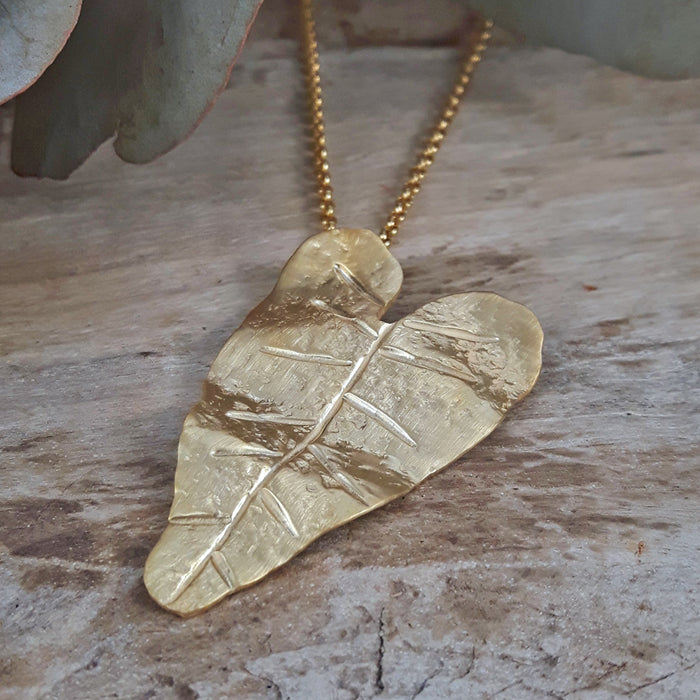 Foresta Gold Taro Leaf Pendant