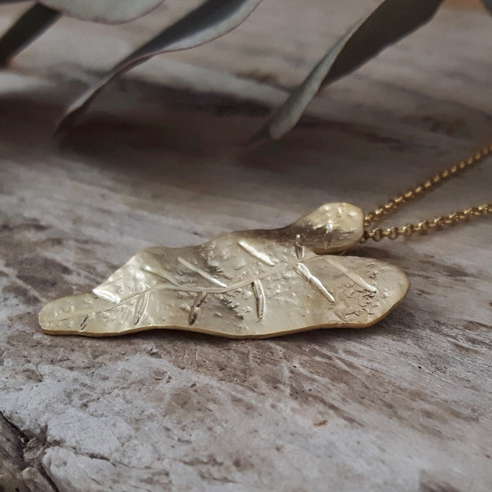 Foresta Gold Taro Leaf Pendant