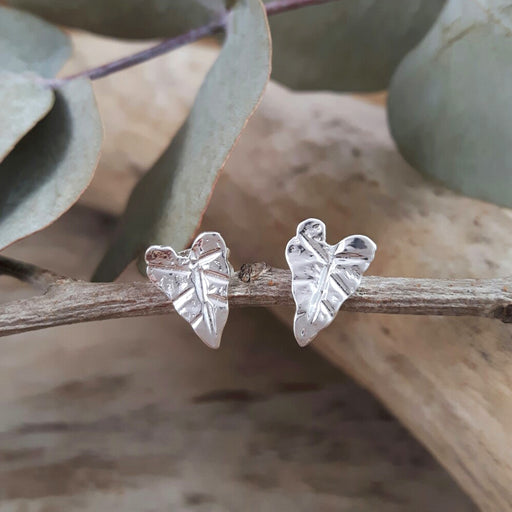 Foresta Tiny Taro Leaf Stud Earrings