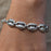 Liberica Coffee Bean Polished Sterling Silver Bracelet