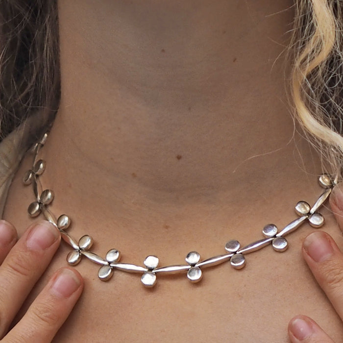 Mistletoe Silver Link Necklace