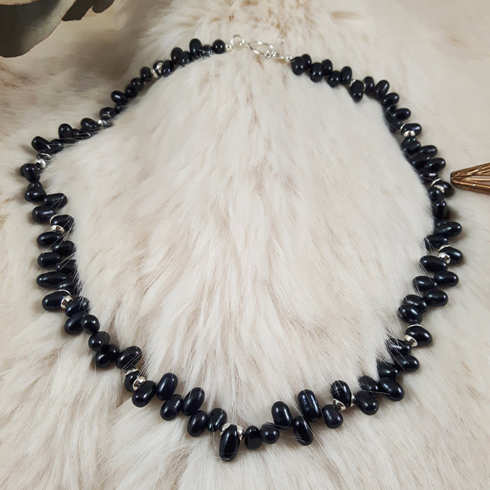 Ingrid Black Pearl Necklace