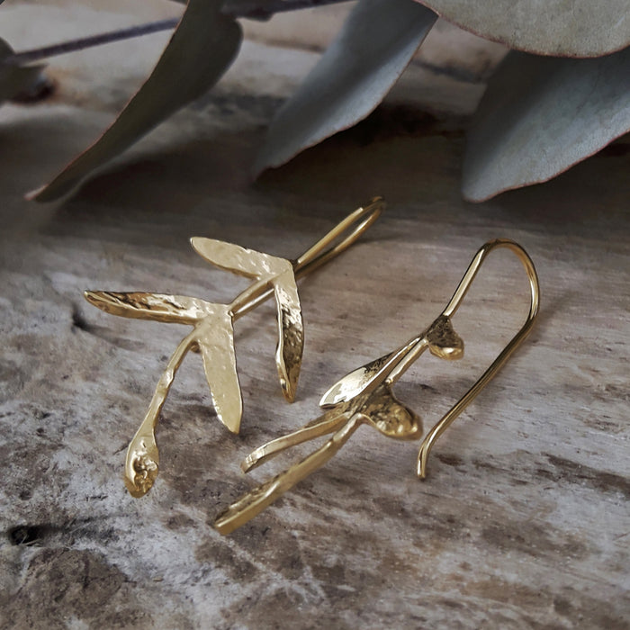 Foresta Gold Mistletoe Drop Earrings