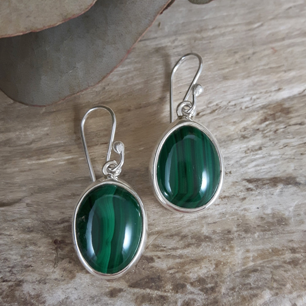 Monet Malachite Large Drop Earrings A