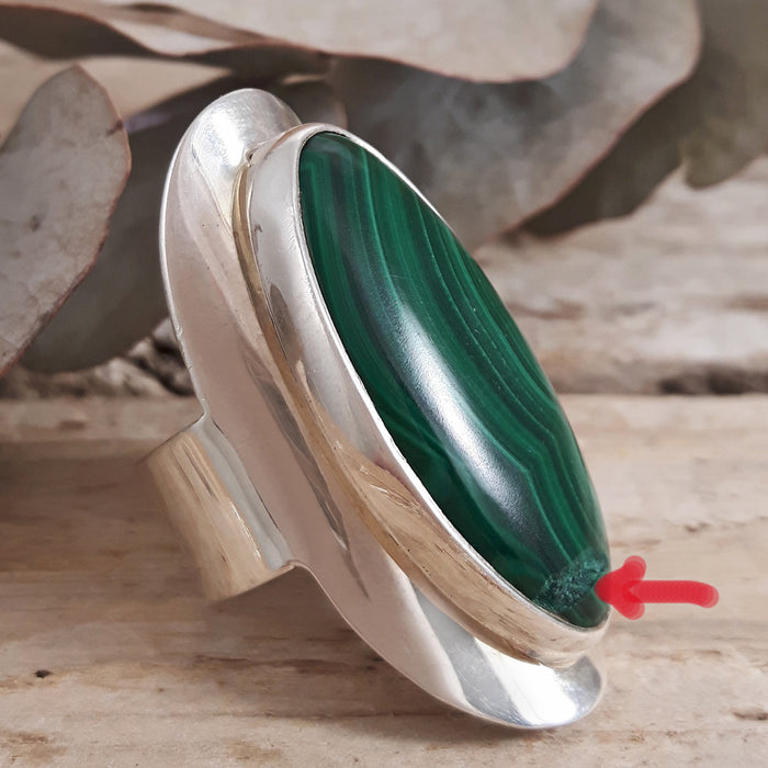 PERFECTLY IMPERFECT Monet Malachite Lrg Ring Oval