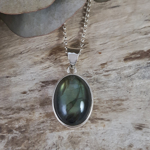 Monet Labradorite Sml Oval Pendant A