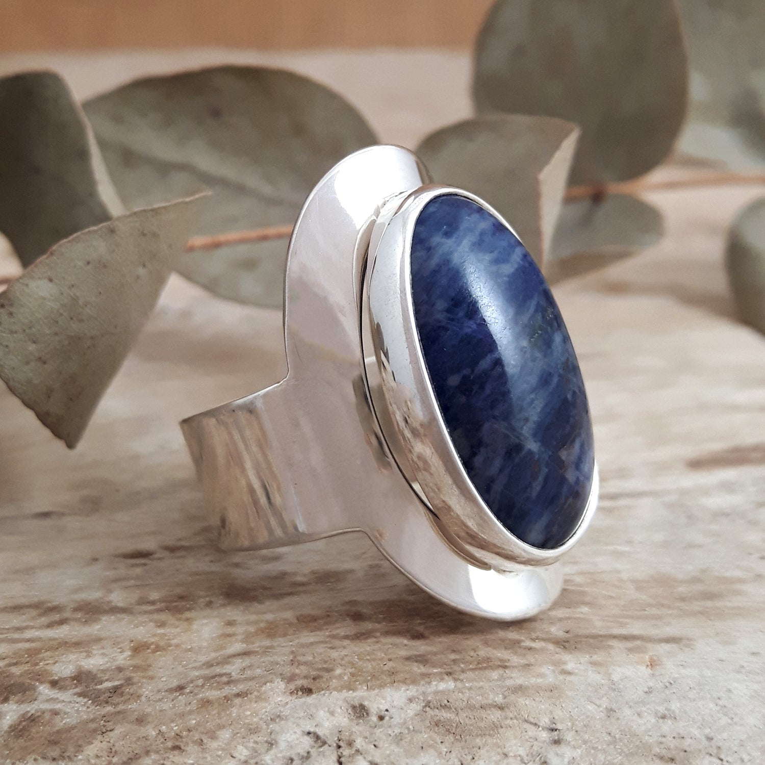Monet Sodalite Oval Small Adjustable Ring A