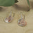 Celtic Heart Silver & Copper Earrings