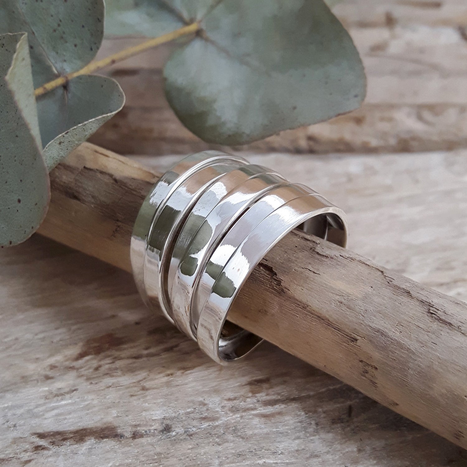 Chique Polished Silver Ring