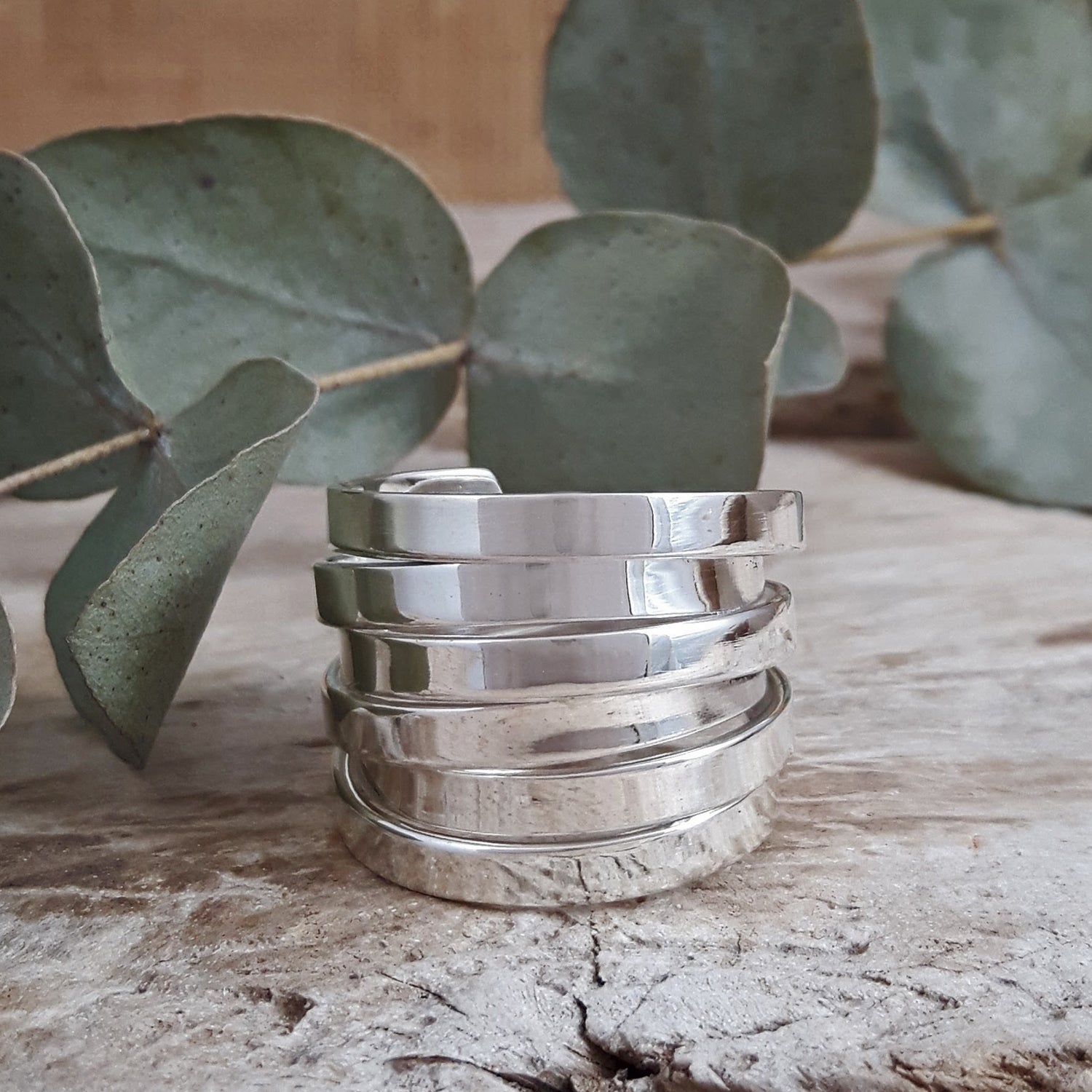Chique Polished Silver Ring