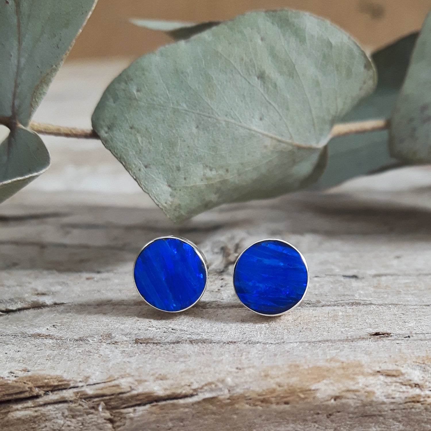 Flinder Blue Dotty Stud Earrings