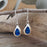 Flinder Blue Teardrop Drop Earrings