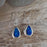 Flinder Blue Teardrop Drop Earrings