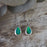 Flinder Green Teardrop Drop Earrings