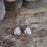Flinder White Teardrop Drop Earrings
