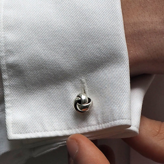 Silver knot hotsell cufflinks
