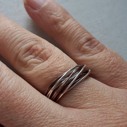 Duo Rita Silver & Oxidised Copper Ring