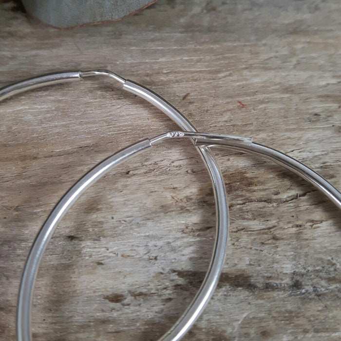 Round 4cm Hoop Earrings