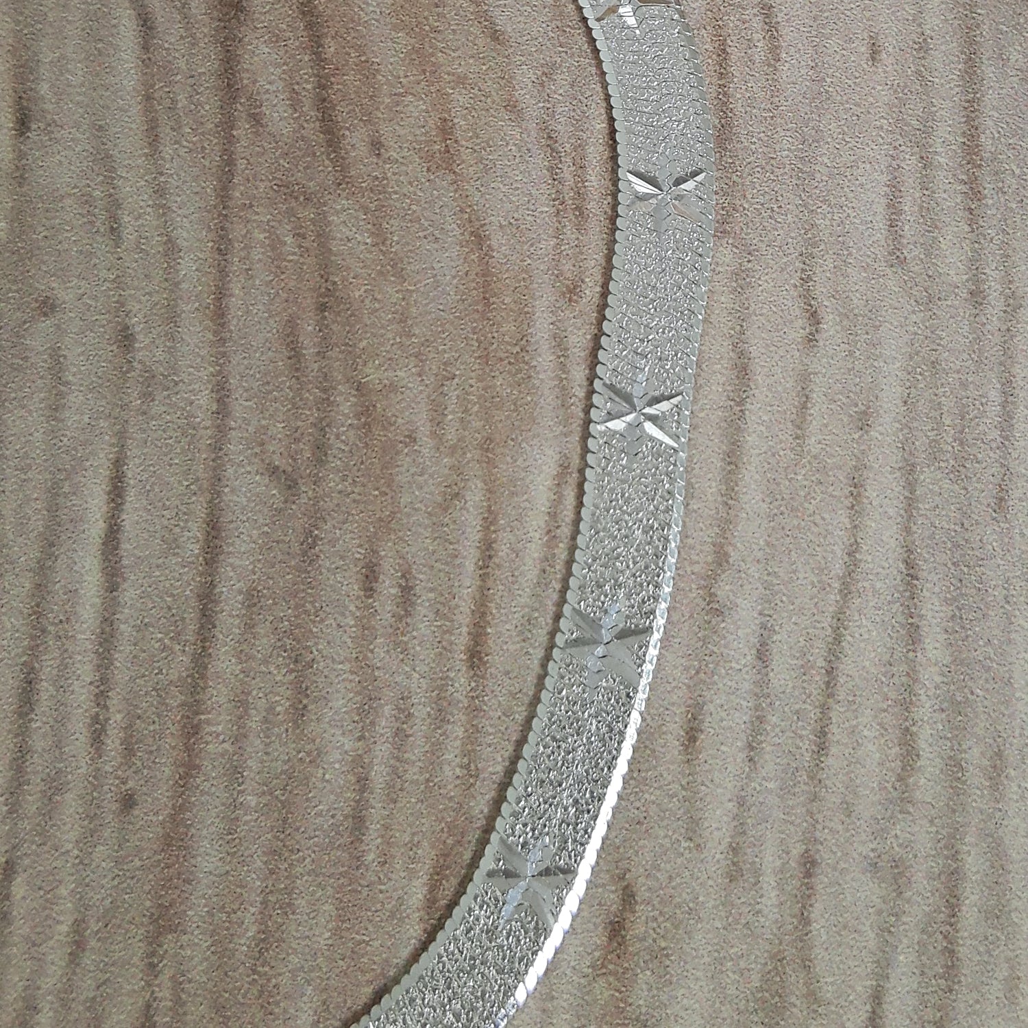 Star Snake Chain Silver Bracelet 17–19.5cm