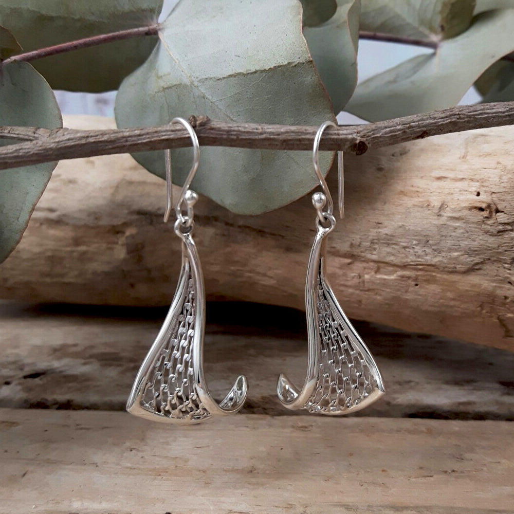 Skysail Silver Earrings